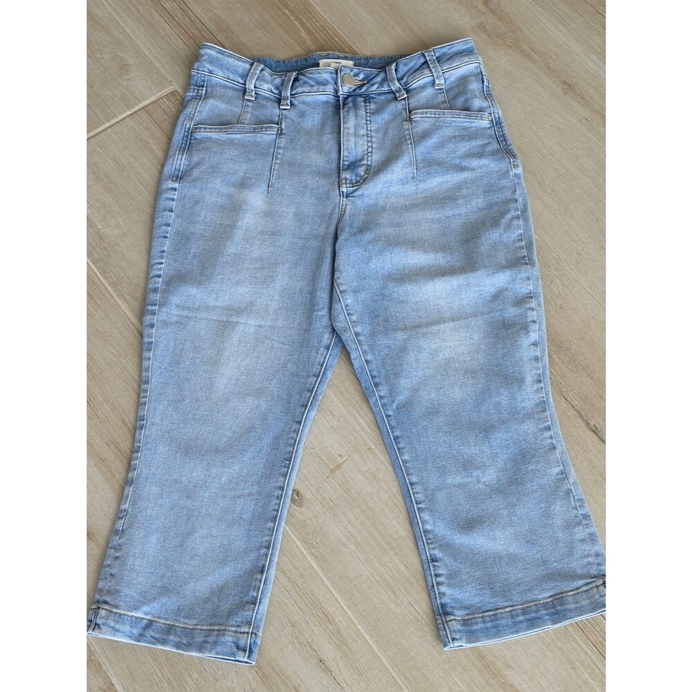 Everflex High Rise Light Wash Denim Capri Crop Jeans by m jeans Size 12